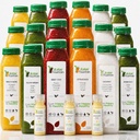 3 nap Juice Cleanse by Raw Fountain, All Natural Raw Detox Cleanse, Juicing for Body rest, Cold Pressed Juice Fast, Great Way to Jumpstart a Healthrious Diet, 18 üveg 12oz, 3 Ginger Shots