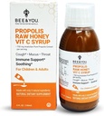 BEE and You Propolis Extract Cough Symplaw / C-vitamin, Méz áztatás, Természetes Immuntámogatás, Torok Relief, Antioxidánsok, Gyerekek és Felnőttek, 5 Fl Oz, Férfiaknak és nőknek