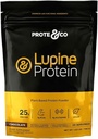 Prote & Co Lupin Protein - 24 g vegán növényi alapú fehérje por. Nem GMO, hozzáadott cukor nélkül, tejcukor mentes, glutén mentes, szója mentes.