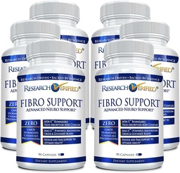 Ellenőrzött fibro támogatás - 540 kapszula - MSM, magnézium, D3-vitamin, BioPerine - 6 hónapos ellátás - Vegan