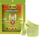 Szúnyogriasztó szalagok / karkötők (12 Pack) Készült természetes növényi alapú összetevők - Citronella, Lemongrass olaj. DEET Free
