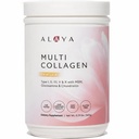 Alaya Multi Collagen Powder - I, II, III, V, X hidrolizált Collagen Peptides fehérje por kiegészítés MSM + GC (Vanilla)