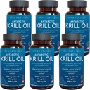 Viva Naturals Antarktisz Krill olaj 1250 mg, Omega 3 EPA DHA és Astaxantin, közös támogatás és agy kiegészítés antioxidáns tulajdonságokkal, nincs halas utóíz (csomag 6)