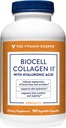 A Shoppe Biocell Collagen II-vitamin Hyaluronic Acid 1000mg - Promotes Egészséges bőr, ízek & Cartilage - Támogatja a hidratáció és rugalmasság - a napi wellness (60 növényi kapszula)