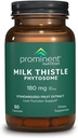 Precíziós táplálkozás Milk Thistle Phytosome, klinikailag kutatott Siliphos Milk Thistle kivonat májfunkció, méregtelenítés, és tiszta támogatás, Szabványosított 29% Sylibin, 180 mg, 60 kapszula -1 csomag