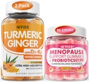 2 Pack Turmeric Ginger Gumies + 1Pack Menopauza Supplement Filled Gumies
