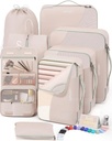 10 Set / 8 Set Packing Cube for Travel, Ajándékok nőknek Anya, Anti-Tearing Suitcase Organizer csomagoló cipős és akasztós WC táska, OlarHike Vacation Essentials & Tartozékok Hajó, Krém