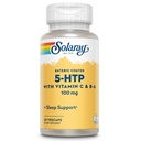 SOLARAY 5 HTP kiegészítés C-vitaminnal és B- 6 - Alváskiegészítés és szerotonin szintetizáló támogatás - Lab ellenőrzött, 60- napos pénz- visszafizetési garancia - 60 szervadékok, 60 Enteric Coated VegCaps