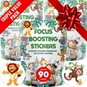 Focus Boosting Stickers (90 csomag) - Egészséges Brain Supports a figyelem, papír, Bubble Design, Drogmentes, Ruhák, Unisex