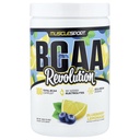 Musclesport BCAA forradalom Aminosav por kiegészítés férfiak és nők - intra edzés képzési komplexum - helyreállítási kiegészítés (Áfonya Lemonade, 30 szervizek)