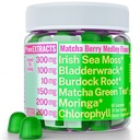 Moringa Irish Sea Moss Chlorophyll EGCg Green Tea Burdock Root Bladderwrack Super Greens Gumies, Powder Capsules Pills Folyékony cseppentő olaj tinktúra kiegészítés Alt, Organic Green Seamoss