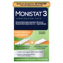 Monistat 3- Day Yeast Incection Treatment for Women, 3 Miconazole Vaginal Suppostaries & External Itch Relief Cream (9g Tube) Combo Pack