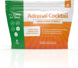 Jigsaw Health Adrenal Cocktail + C-vitamin teljes értékű élelmiszer; Kálium-bikarbonát, tengeri só és Acerola Cherry kivonat 124; 60 adag (csomag)