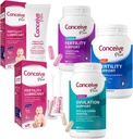 CONCEIVE PLUS Complete Fertility Bundle - Próbálja elképzelni párok Kit TTC fertilitás kiegészítők és a Sperm Friendly Kenőanyagok