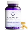 Relumins 1650mg L- Glutatione Complex Hyaluronic Acid, Alpha Lipoic Acid, Rose HIPS, E-vitamin & Riboflavin - Antioxidáns támogatás, Tökéletes egy nyaralás fény eléréséhez, Készült USA - 90 kapszula