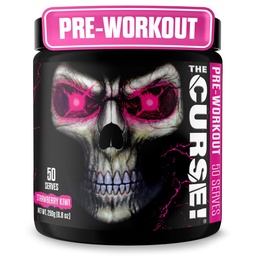 JNX SPORTS The Curse! Pre edzés por a férfiak és nők, koffein, Beta-Alanine, kreatin, L-citrullin, 50 szervák, Strawberry Kiwi Flavor - Boost Energy, Erő & Focus