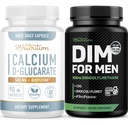 SMNutrition Men 's DIM- kiegészítés kalcium- D- Glükanyag- 124; Férfi hormonegyensúly Bundle DIM Complex for Men (60 Servings) és Vegan Gluten Free Non - GMO CDG kiegészítés (90 Servings)