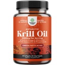 Antarktisz Krill olaj 2000mg Softgels Per Serving - Omega 3 Krill olaj kiegészítés EPA DHA & Astaxantin (60 Count of 1)