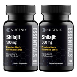 Nugenix Essentials Shilajit kapszula kiegészítés - 500 mg, 50% -os Fulvic acids standardizált, 120 kapszula
