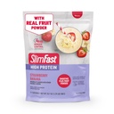 SlimFast magas fehérje Smoothie Mix Plus gyümölcspor, magas fehérjetartalmú élelmiszer-helyettesítő por, fiber, C-vitamin, 21 szervadékok, 1,29 font, szamóca banán (csomagolás május Vary)
