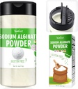 Nátrium-alginát por - 4oz Tiszta nátrium-alginát élelmiszer Osztályos por, természetes zselésítő szer a desszert, kaviár spheres készítés, jégkrém, Húspelyhek, Vegán stabilizátor sütéshez, vékonyító