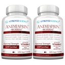 Jóváhagyott Science Anemiaprin - Elszívható vas, C-vitamin - Gyenge Gyomor - 120 kapszula - 2 hónap Ellátás - Non-GMO, Vegan