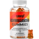 Ashwagandha Gummees kurkuma és fekete bors kivonat - gyógynövény gumi kiegészítés - 60 gumi