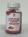 Lukaree Máj Tisztítás Detox & javítási gumik - Milk Thistle Silymarin, Gyermekláncfű, Articsóka kivonat & Elderberry - No Sugar, Málna Flavor - 180 gróf