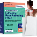 WELMATE Pain Patches Maximale Stärke Lidocaine 4% Topical Numbing Analgesic – Lidocaine Patches für Nerve & Back Pain Relief, Sciatica, Neck Muscle Strain, Knie, Schultergelenk, Hip, Fuß (15ct)