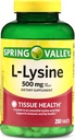 L- Lysine 500mg 250 tabletta - Az immunrendszer támogatásának, a bőr, az ajkak és a szövetek egészségének, a lizin, a Lisina, a gluténmentes L Lysine 500 Mg a napi Wellness