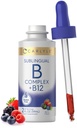 Carlyle B Sublingual Vitamin Complex 124; a B12- 124- nel; 2 Fl Oz - 124- rel; Berry Flavor - 124- rel; Vegetáriánus, Non- GMO - vel és gluténmentes kiegészítéssel
