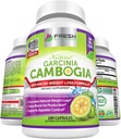 FRISS HEALTHCARE 100% Tiszta Garcinia Cambogia kivonat - Minden természetes étvágycsökkentő és súlycsökkentő támogatás - 180 kapszula
