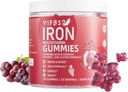 Eisengummis Zuckerfrei, 120 Gummieisen Ergänzung für Frauen Multivitamin mit Eisen, Vitamine & Zink für Frauen, Männer & Kinder-Griff Flavor, Vegan Ergänzung, Folate für Energie- Nein Nach Geschmack