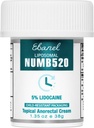Ebanel 5% Lidocaine Numbing Cream, Schmerzlinderung Burn Itch Numb Cream, maximale Stärke topische Anästhesie mit Allantoin, Vitamin E für lokale und anorektale Anwendungen, Hämorrhoid Behandlung, 1.35 Oz