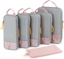 BAGSMART 6 Set / 4 Set / 2 Set Compression Packing Cube for Travel, Lightweight Pushing Organizer Bags, Durable Space Saver Bags Travel Essentials