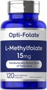 Carlyle L Metil-folát 15mg A124; 120 Kapszula-124; Value Size 124; Max Potency-124; Optimized and Actived Aviation 124; Non-GMO, Gluten Free Supplement Aviation 124; Metil-Folate, 5- MTHF Aviation 124; by Opti- Folate