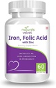 AZAZ Natures Velvet Lifecare Iron & Folic Acid with Zinc,for Supplementation in Pregnancy, 60 softgels
