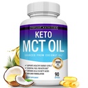 Toplux Keto MCT Öl Kapseln - 3000mg Natürliche reine Kokosöl Extrakt Pillen, Quelle der Energie, leicht zu digest für Männer Frauen, 90 Softgels, Supplement