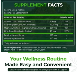 Természetes Nutra 500 Count, Kalcium Magnézium Cink kiegészítés D3-vitaminnal CsonterŠre, Segít javítani az emésztést, egészségügyi glutén mentes és cukormentes, esszenciális ásványi komplexum