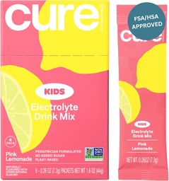 Cure Hydration Kids Electrolyte Drink Mix 124; Plant- alapú Pediatrician Formuled Rehidratation