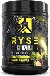 RYSE Godzilla X Noel Deyzel Pre Workout Powder - Passion Pinanana - 400 mg koffein, magas Stim Pre- Edzés férfiaknak és nőknek Citrulline & Beta Alanine - Energy, Pump & Focus - 20 / 40 Servings