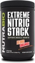 NutraBio Extrém nitrogénStack, nitrogén-oxid és sejt gőzölögtető Formula- 30 szervái (vér narancs)