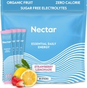 Nectar Energy booster - Organic koffein, B12 & Electrolytes - Sugar Free & Zero Calorie - Egészséges kávé, Energy Drink & Soda Alternative - Hidratáció & Energy Supplement (Szalma. Lemonade 18 Packets)