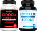 Fadogia Agrestis Extract (60 Count) Maximale Stärke - sportliche Leistung & Muskelmasse Unterstützung und L Citrulline (240 Count) L Arginine & Nitric Oxide für Leistung für Workouts - Vegan & USA Made
