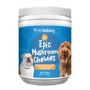 Pet Wellbeing Epic Gomba Sajtok kutyáknak - Immuntámogatás, Kognitív egészség, Adaptogén stressz támogatás Reishi, Chaga, Oroszlán sörények funkcionális gombák - Veterinarian- Formulált 90 Soft Chews