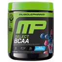 MusclePharm Essentials BCAA Powder, Pre & Post Workout Recovery Drink, Támogatja az izmok helyreállítását és az energia termelést, esszenciális Amino Acids kiegészítés, 30 szerváció, kék málna ízű