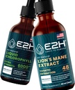E2H: Folyékony klorofill és Lion 's Mane Gombóc) 124; Vegán, Non-GMO - 2 Fl Oz Each (4 Fl Oz Total) - Bundle