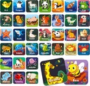 Hebayy 36 Pair Animal Matching Memory Game Flash kártyák Toddlers, óvoda, óvoda és otthon. Megmagyarázható, Fun & Fast, Travel Friendly, Skill Building. Méret 2 "x 2" (5 x 5 cm)