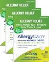 Boiron AllergySolid tabletta 180 Count, Relief from Allergies and Hay Fever Tünetei Tüsszentés, Runny Orose, és Viszkető szemek vagy torok, Allergia nyugodt tabletta (Korábban RhinAllergia) (csomag 3 60ct dobozok)