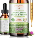 GREENPEOPLE Liver Cleanse Detox & Repair Drops - Liver Supplement w/Milk Thistle Silymarin, Artichoke & Dandelion für Liver Detox & Support- 16x Potent Kräuter-Nutrients - 2Fl Oz natürliche Aromen